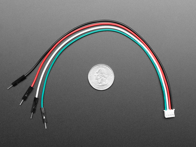 JST PH 2mm 4-Pin to Male Header Cable - I2C STEMMA Cable - 200mm
