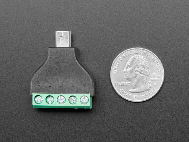 USB Mini B Male Plug to 5-pin Terminal Block