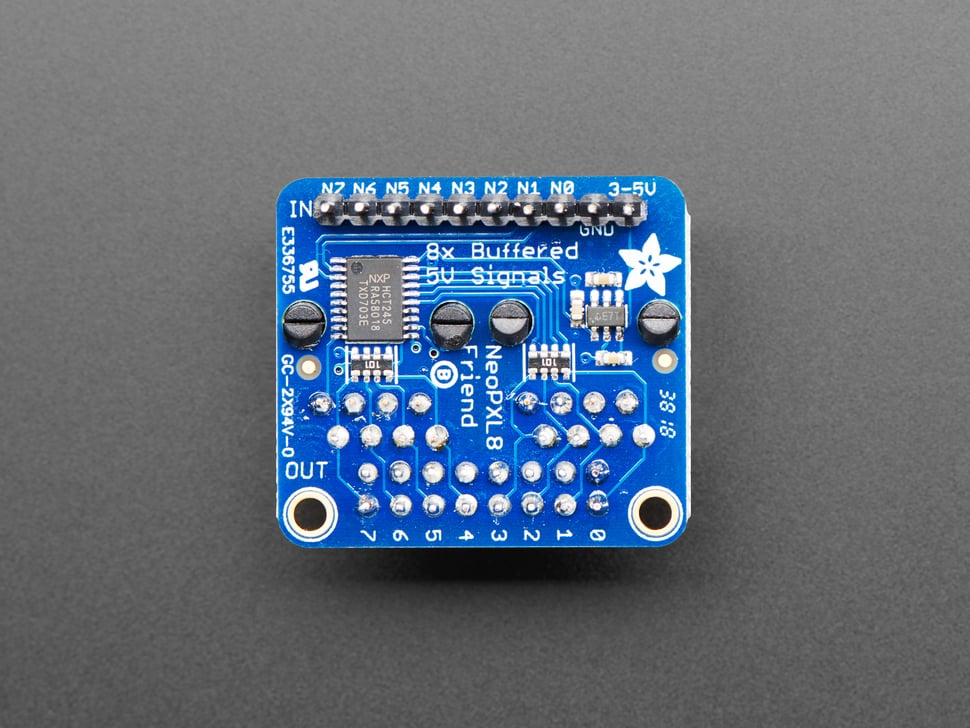Adafruit NeoPXL8 Friend - 8 x Strands NeoPixel Level Shifter