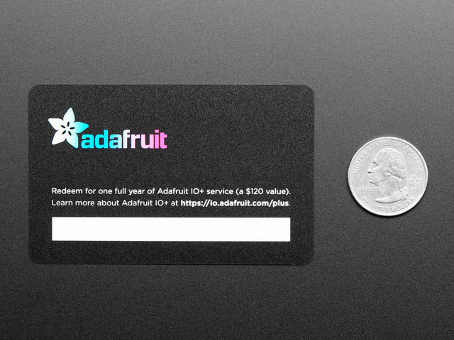 Adafruit IO+ 1 Year Subscription Card