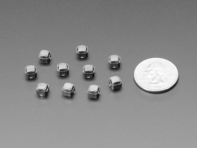 Mini Soft Touch Push-button Switches (6mm square) x 10 pack
