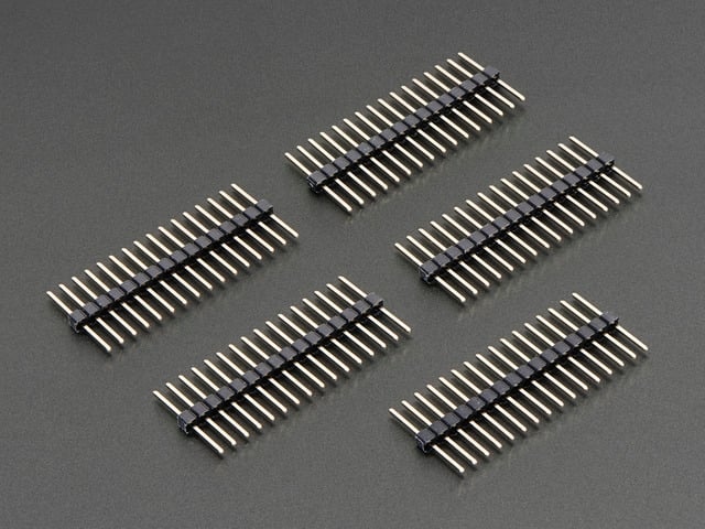 Extra-long break-away 0.1" 16-pin strip male header (5 pieces)