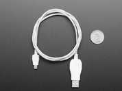 USB micro B Cable with LEDs - Blue and Red