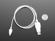 USB micro B Cable with LEDs - Blue and Green