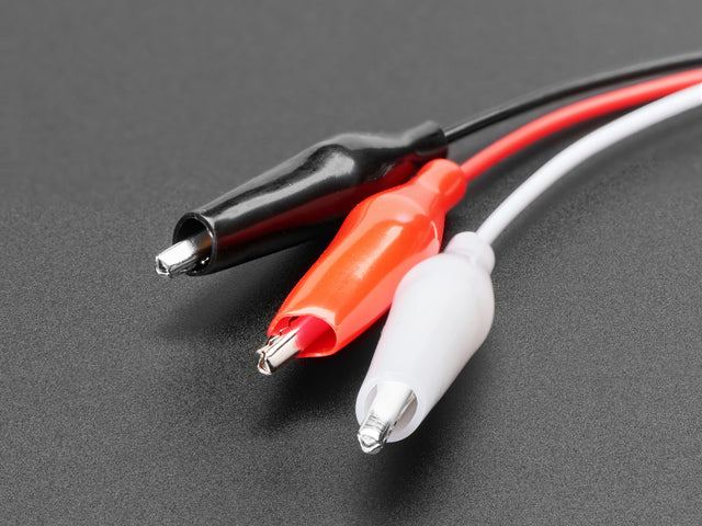 JST PH 2mm 3-pin Plug to Color Coded Alligator Clips Cable
