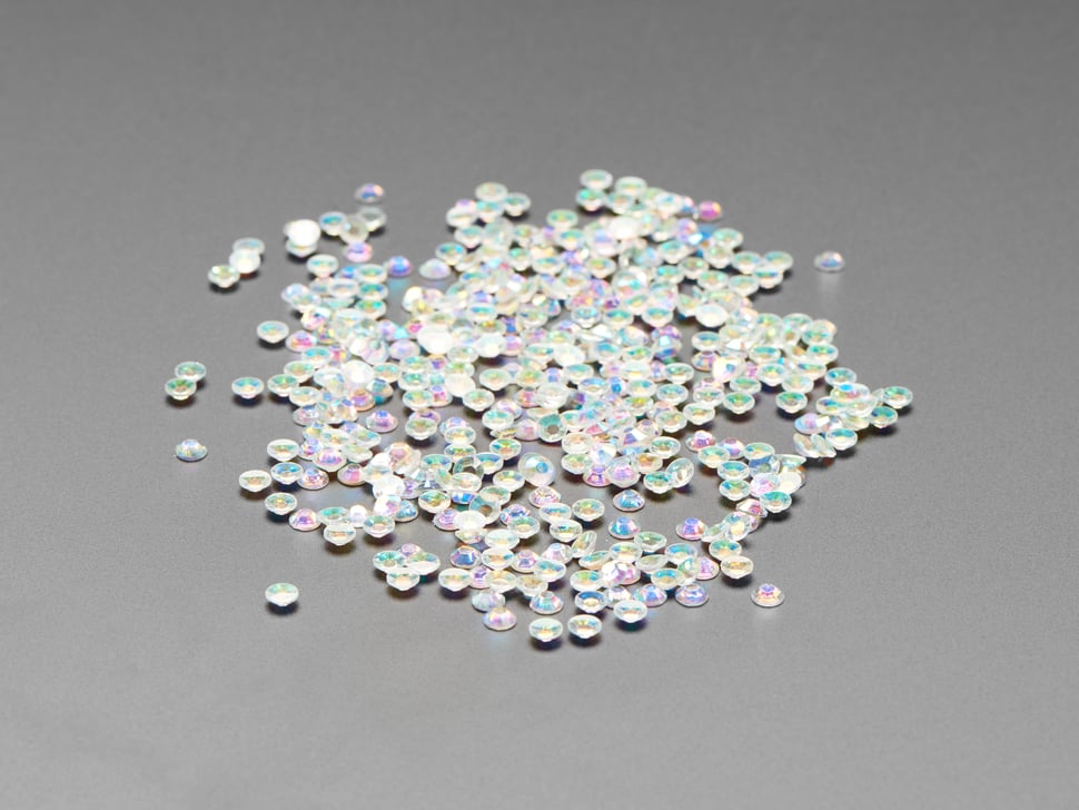 No-Foil Flat Back Rainbow Crystals for NeoPixel LEDs - 100 pack