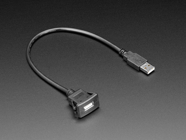 Snap-In Panel Mount Cable - USB A Extension Cable