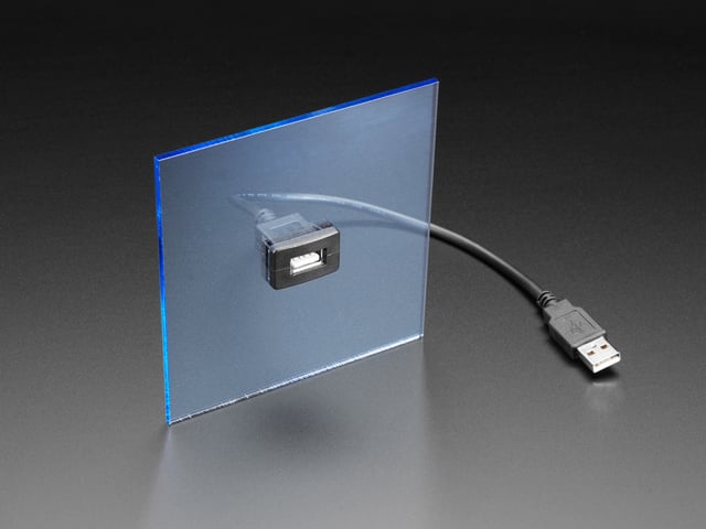 Snap-In Panel Mount Cable - USB A Extension Cable