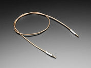 3.5mm Stereo Male/Male Cable - Gold Metal - 1 meter long