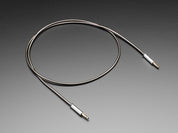 3.5mm Stereo Male/Male Cables - Black Metal - 1 meter long