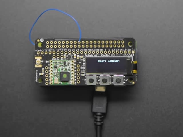 Adafruit LoRa Radio Bonnet with OLED - RFM95W @ 915MHz