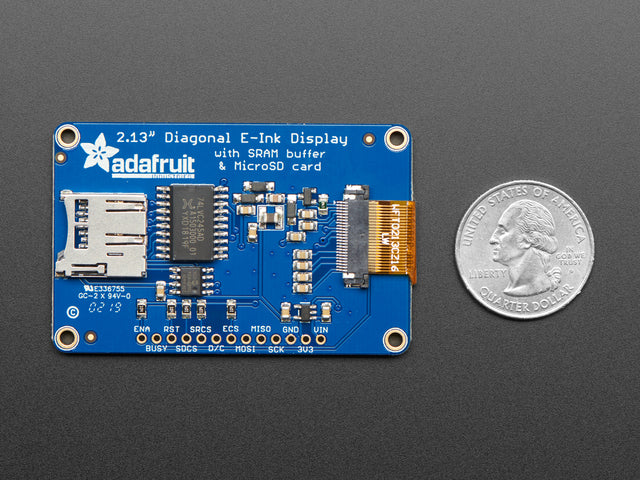 Adafruit 2.13" Tri-Color eInk / ePaper Display with SRAM