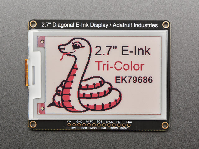 Adafruit 2.7" Tri-Color eInk / ePaper Display with SRAM