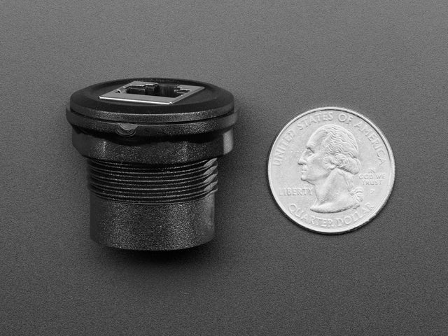 RJ-45 Ethernet Round Panel Mount Adapter Plug