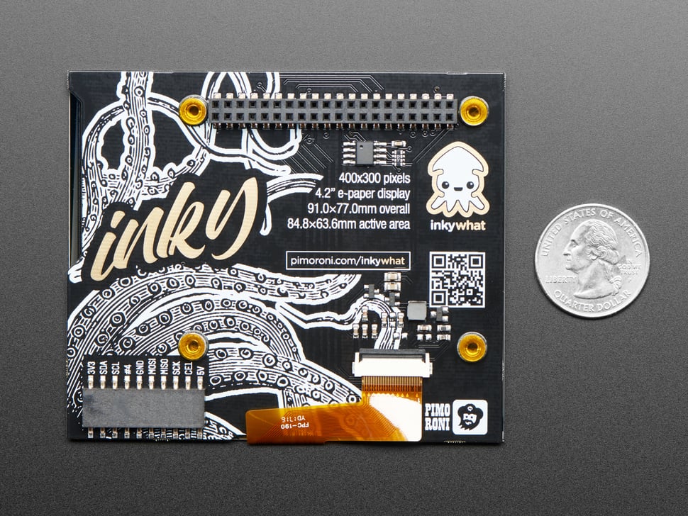 Pimoroni Inky wHAT (ePaper/eInk/EPD) - Black/White
