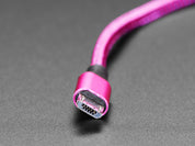 Pink and Purple Braided USB A to Micro B Cable - 2 meter long