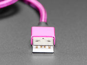 Pink and Purple Braided USB A to Micro B Cable - 2 meter long