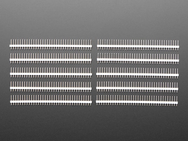 Break-away 0.1" 36-pin strip male header - White - 10 pack
