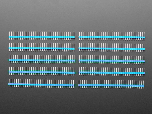 Break-away 0.1" 36-pin strip male header - Blue - 10 pack