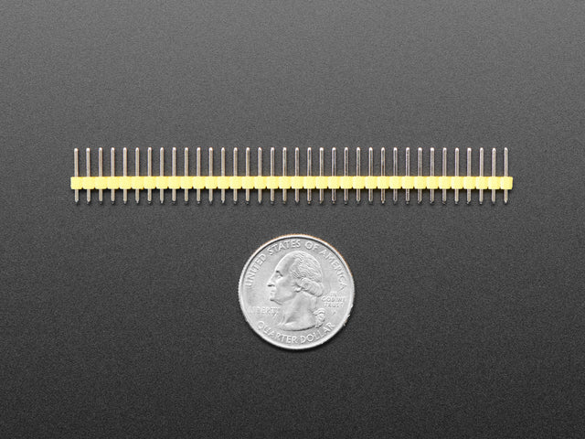 Break-away 0.1" 36-pin strip male header - Yellow - 10 pack