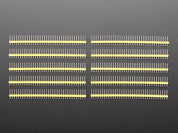 Break-away 0.1" 36-pin strip male header - Yellow - 10 pack