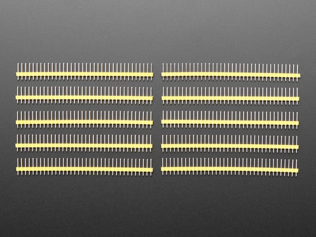 Break-away 0.1" 36-pin strip male header - Yellow - 10 pack