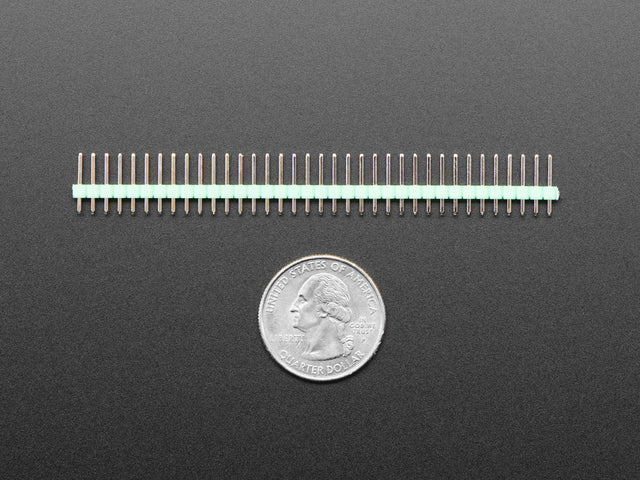 Break-away 0.1" 36-pin strip male header - Green - 10 pack