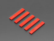 20-pin 0.1" Female Header - Red - 5 pack