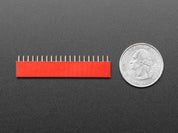20-pin 0.1" Female Header - Red - 5 pack