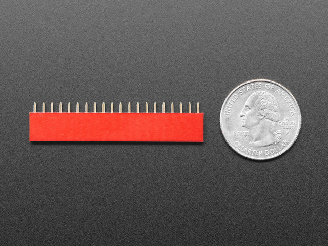 20-pin 0.1" Female Header - Red - 5 pack