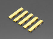 20-pin 0.1" Female Header - Yellow - 5 pack