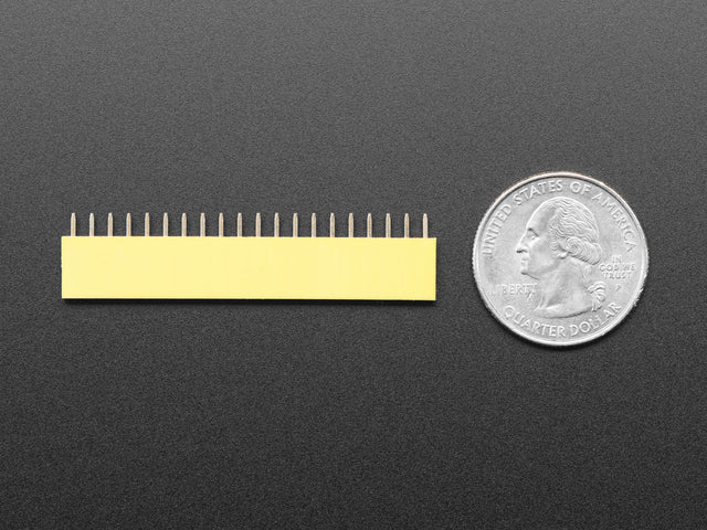 20-pin 0.1" Female Header - Yellow - 5 pack