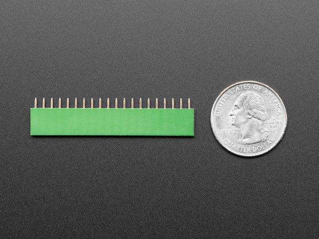 20-pin 0.1" Female Header - Green - 5 pack