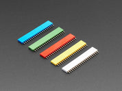 20-pin 0.1" Female Headers - Rainbow Color Mix - 5 pack