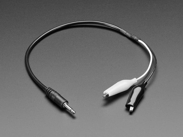 3.5mm Mono Audio Plug to Alligator Clips