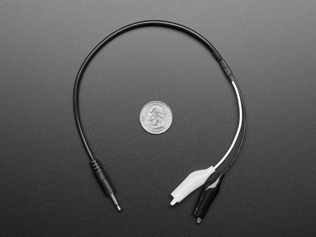 3.5mm Mono Audio Plug to Alligator Clips