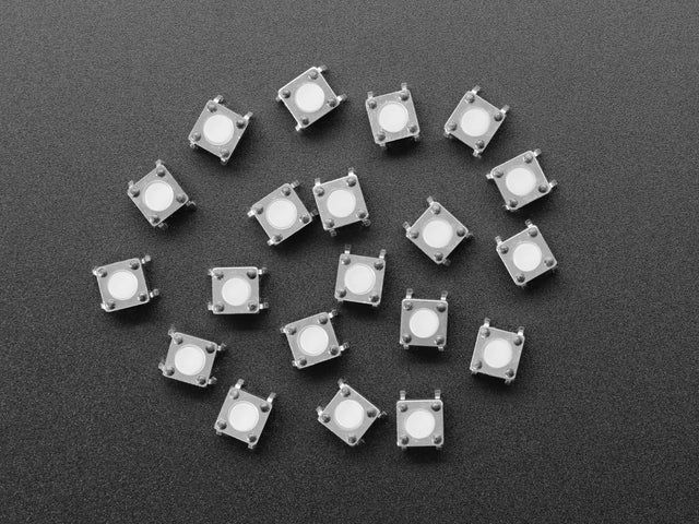 Soft Silicone Top 6mm Push-buttons (20-pack)