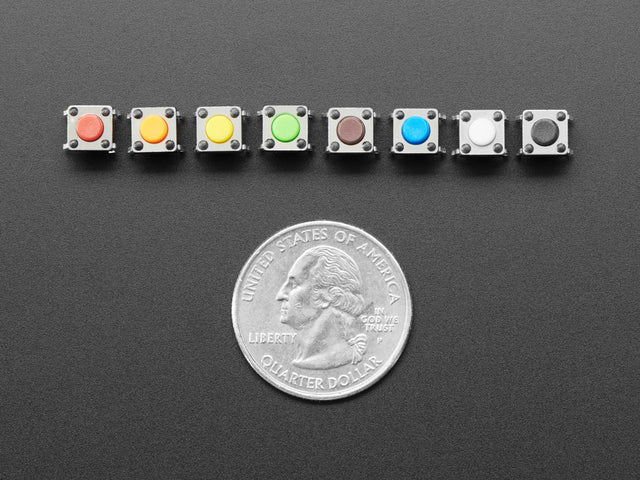 6mm Rainbow Tactile Button Deluxe Party Tray - 160 Pieces
