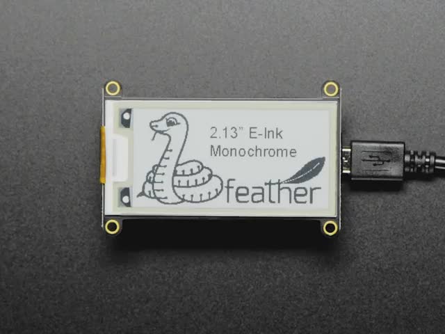 Adafruit 2.13" Monochrome eInk / ePaper Display FeatherWing