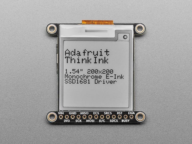 Adafruit 1.54" Monochrome eInk / ePaper Display with SRAM