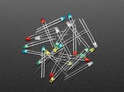 Diffused 3mm LED Pack - 5 LEDs each in 5 Colors - 25 Pack