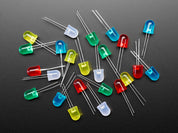 Diffused 10mm LED Pack - 5 LEDs each in 5 Colors - 25 Pack