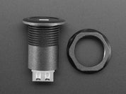 Micro USB B Jack to USB A Plug Round Panel Mount Adapter