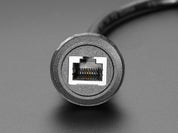 RJ-45 Ethernet Round Panel Mount Extension Cable - 30cm
