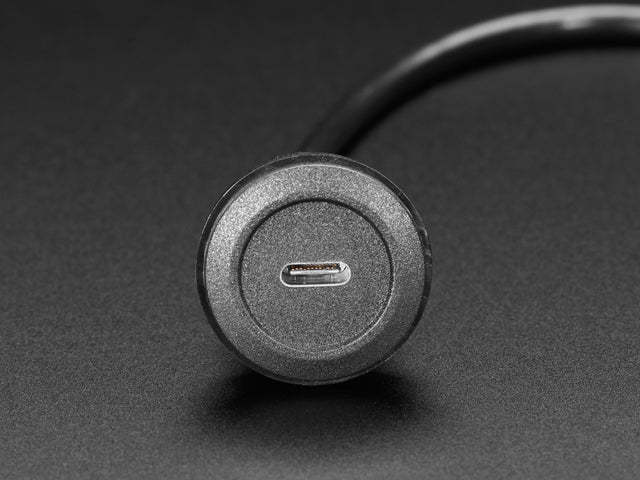 USB C Round Panel Mount Extension Cable