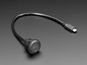 USB C Round Panel Mount Extension Cable