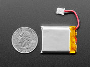Lithium Ion Polymer Battery with Short Cable - 3.7V 350mAh