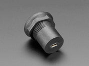 USB C Jack to Micro USB Jack Round Panel Mount Adapter