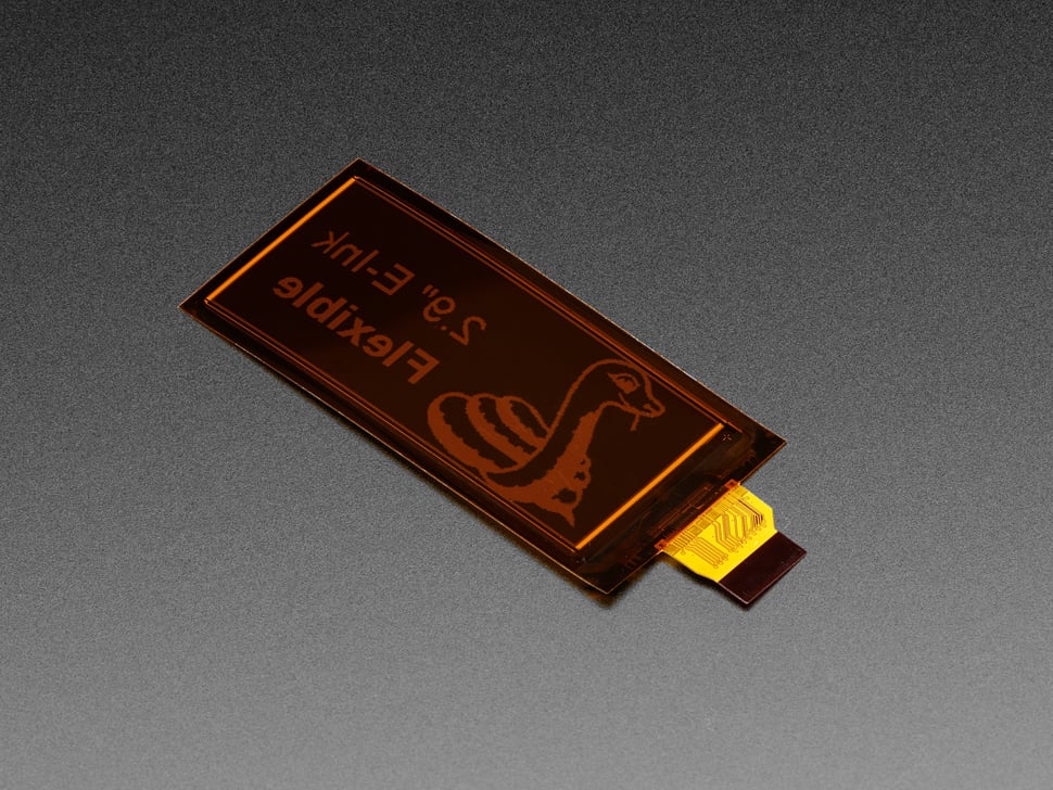 2.9" Flexible 296x128 Monochrome eInk / ePaper Display