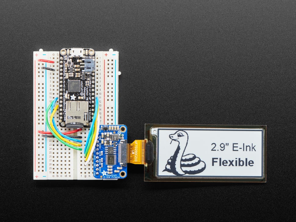 2.9" Flexible 296x128 Monochrome eInk / ePaper Display